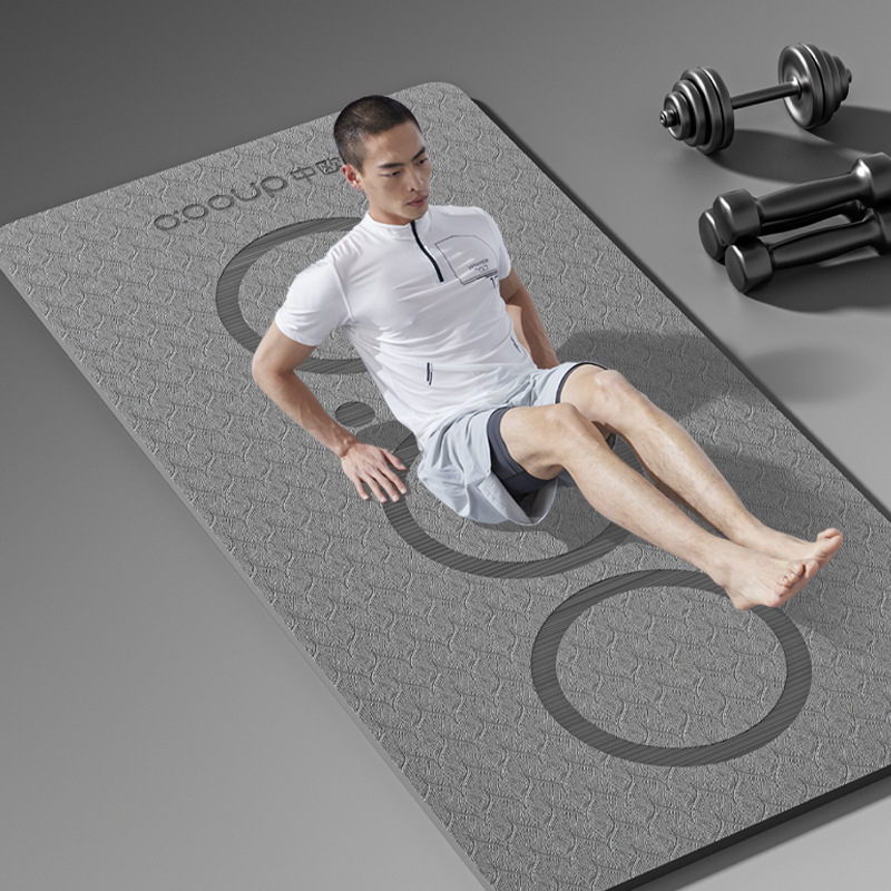 Joga podloga od TPE, duljina 200 cm, širina 100 cm, debljina 20 mm, protuklizna površina, jednobojna, pogodna za fitness, ples i preskakanje užetom