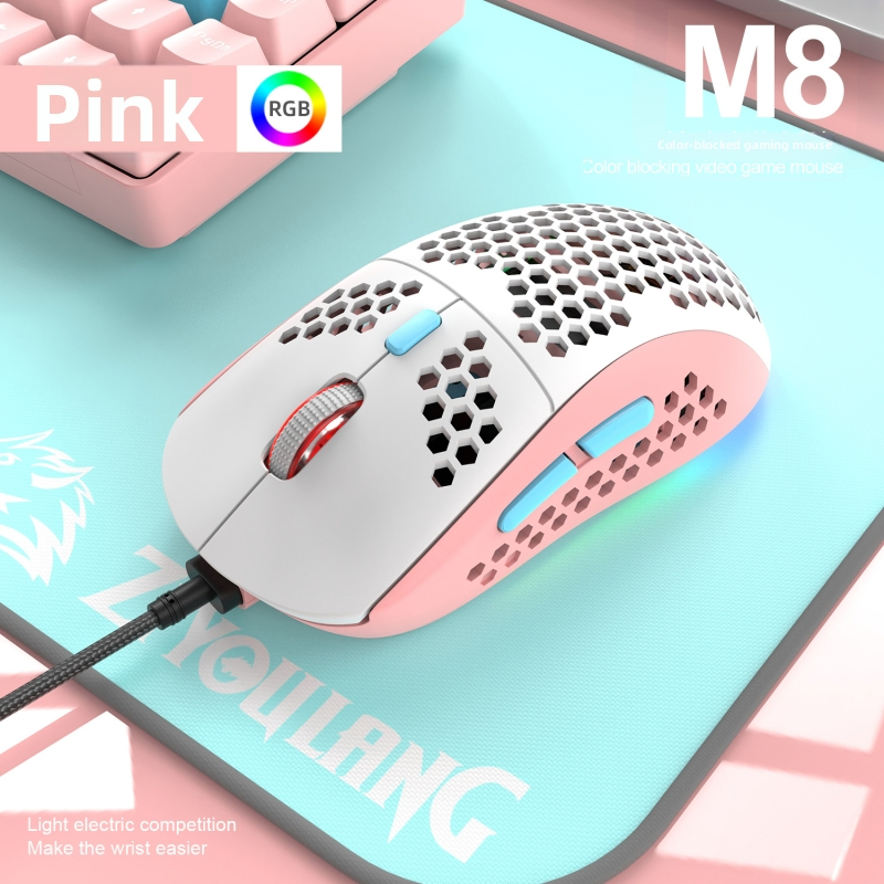 Freedom Wolf M8 RGB herný miš – farebne zladený, káblový, makro podpora, ľahký