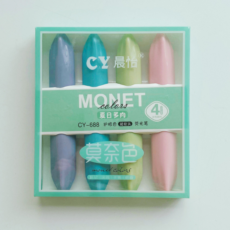 Monet цветен хайлайтър с ултра мек връх, голям капацитет, за ученици и планери