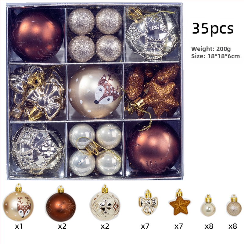 Set 35 vianočných guľôčok na vianočný stromček