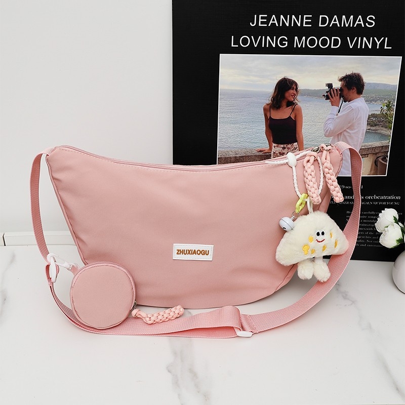 2025 nyári dumpling-stílusú crossbody táska, kicsi, sokoldalú, japán ihletésű minimalist dizájn mindennapi használatra
