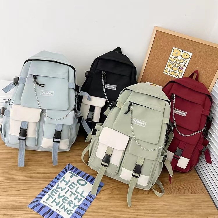 Könnyű sárga japán stílusú iskolatáska, nagy kapacitású 36–55L, 15 hüvelykes laptophoz, utazó hátizsák
