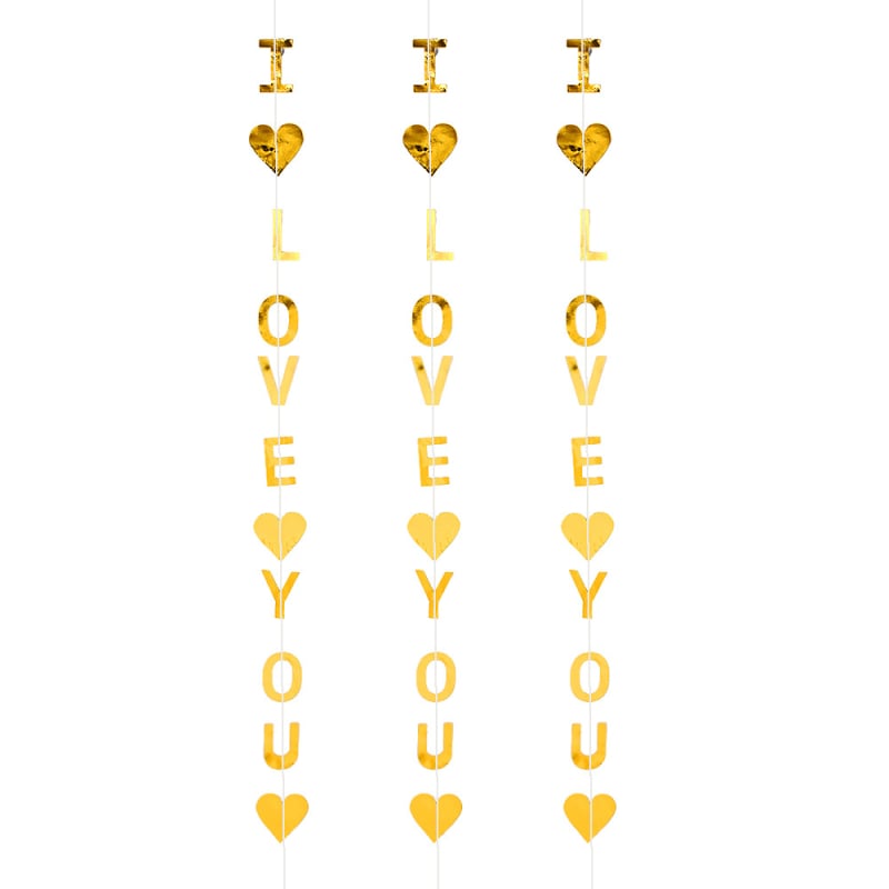 Love You διακοσμητικά κρεμαστά για τη Γιορτή του Αγίου Βαλεντίνου, για γάμους και πάρτι — πανό για 21ο γενέθλιο