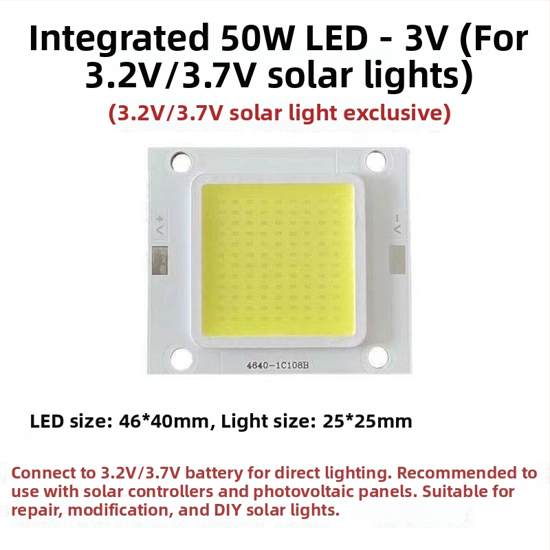 Guanyi solárne pouličné svetlo, bez ovládača, integrovaný LED flood panel 30W/50W