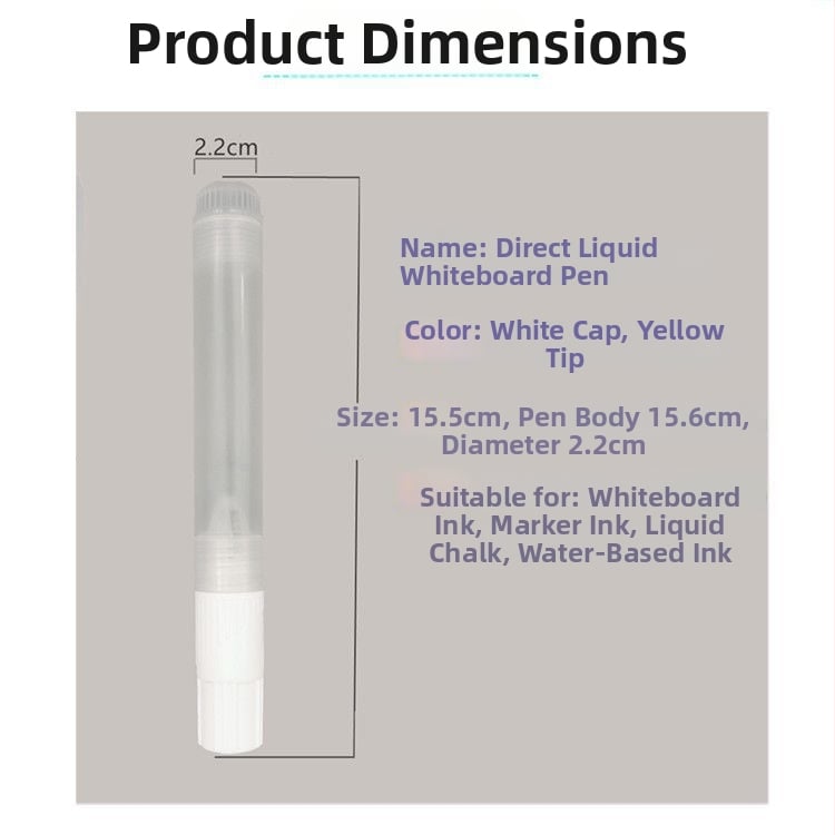 30 ml prázdny marker na tabuľu s hrubým písmom, veľká kapacita, profesionálny pre učiteľov, opakovane plniteľný, na vyučovanie, 20 ml marker na tabuľu