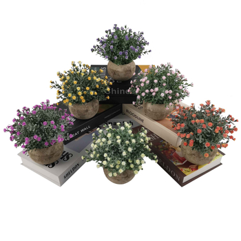 Изкуствени саксийни растения и бонсаи с Gypsophila за дом и хотел, декоративни настолни елементи