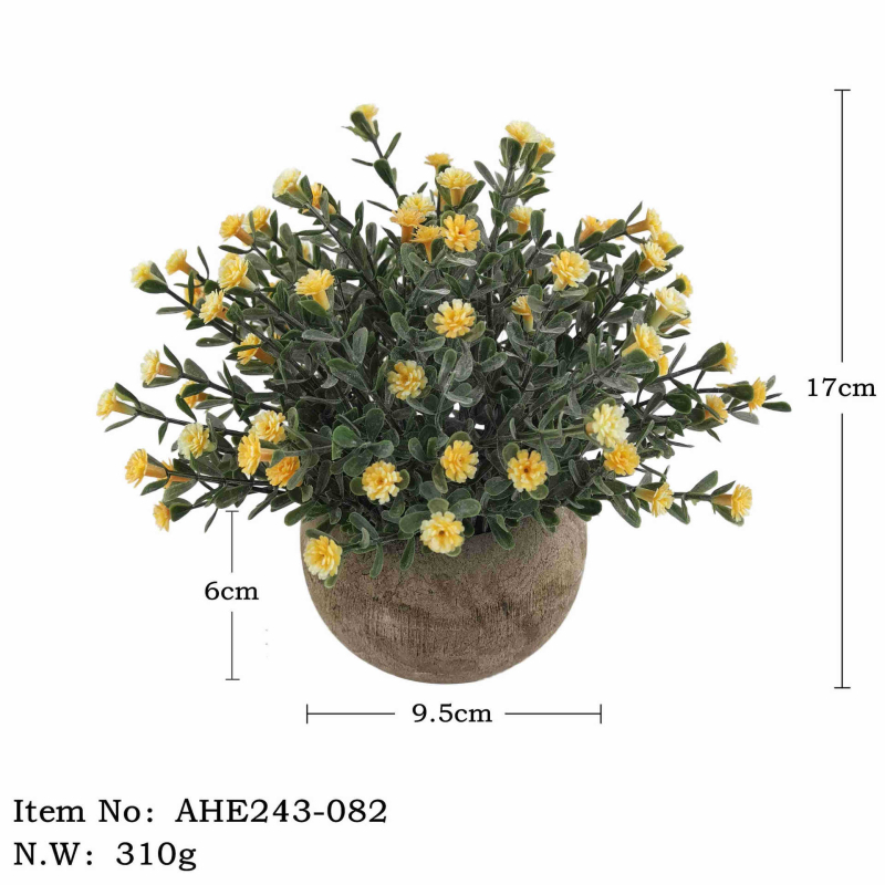 Изкуствени саксийни растения и бонсаи с Gypsophila за дом и хотел, декоративни настолни елементи