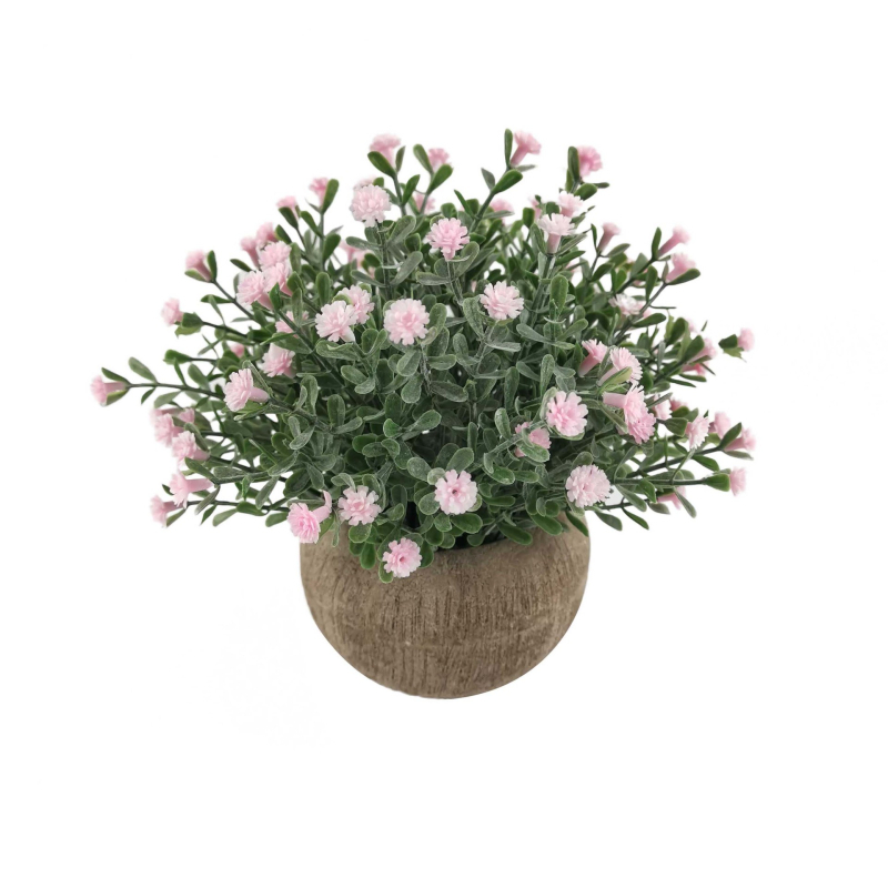 Изкуствени саксийни растения и бонсаи с Gypsophila за дом и хотел, декоративни настолни елементи