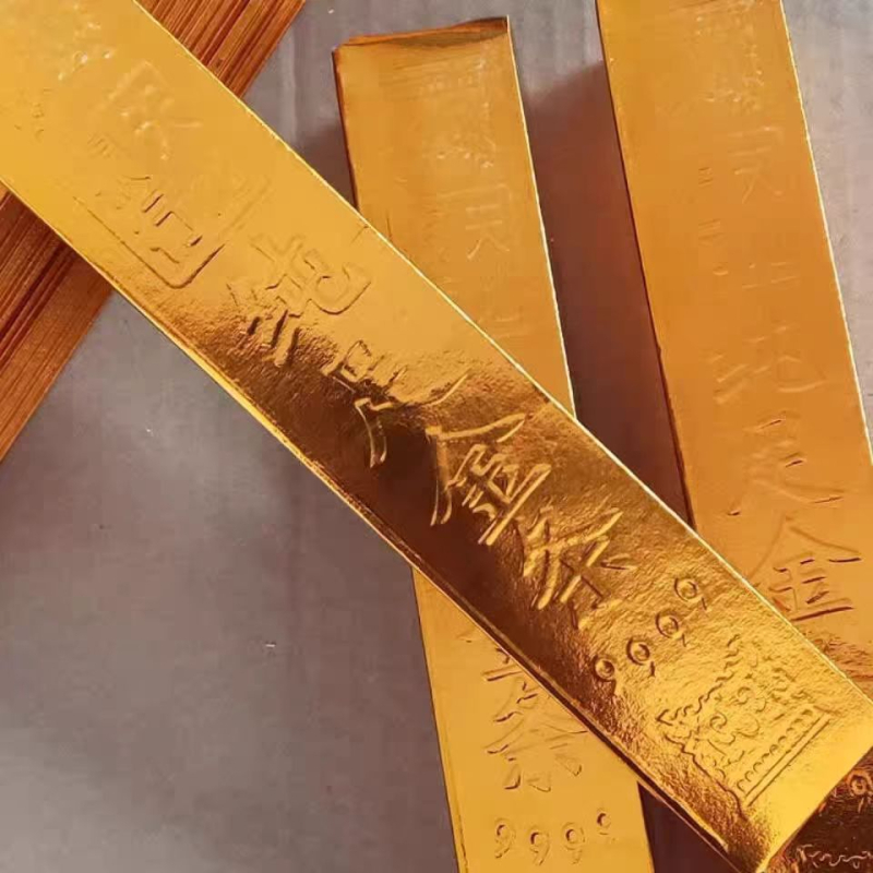 Zgušnjene poluproizvodi zlatne šipke, bez ljepila, tvrdi karton, imitativne zlatne šipke za vjerske ceremonije