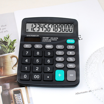 DEXIN KK-837B настолен калкулатор, 12-цифрен, за офисни изчисления