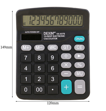 DEXIN KK-837B настолен калкулатор, 12-цифрен, за офисни изчисления