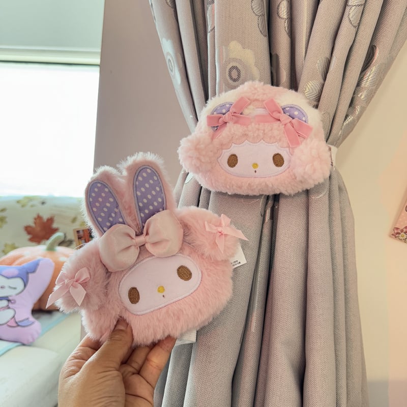 My Melody плюшени завесни връзки с карикатурна кукла за спалня и детска стая