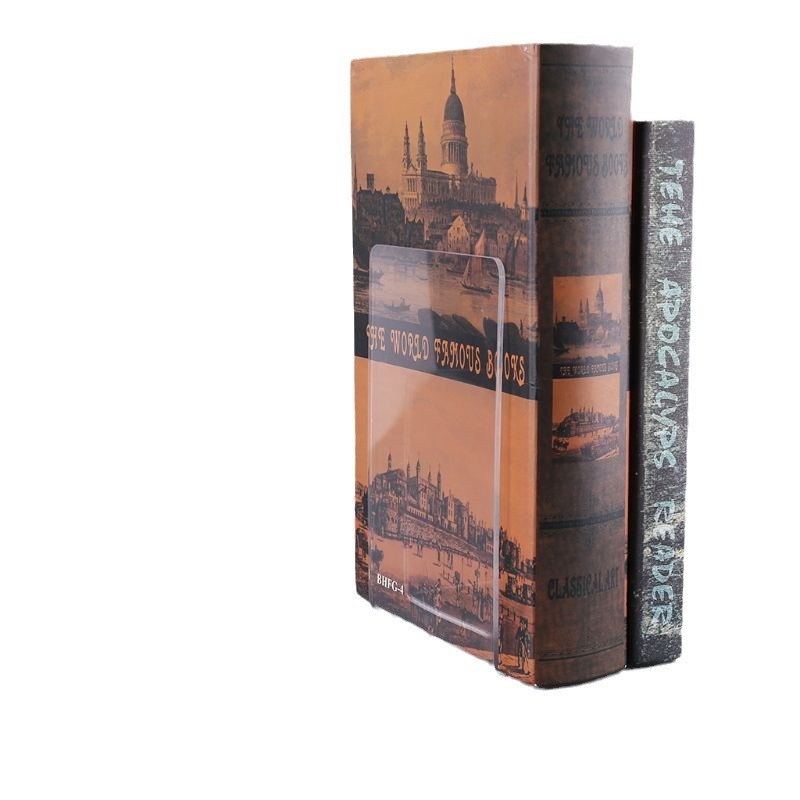 Укрепен прозрачен акрилен Л-образен настолен държач за книги