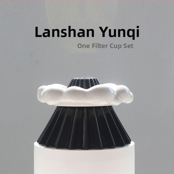 Керамичен V60 дрипър за кафе, малък размер, Origami стил, държач за филтър White Cloud
