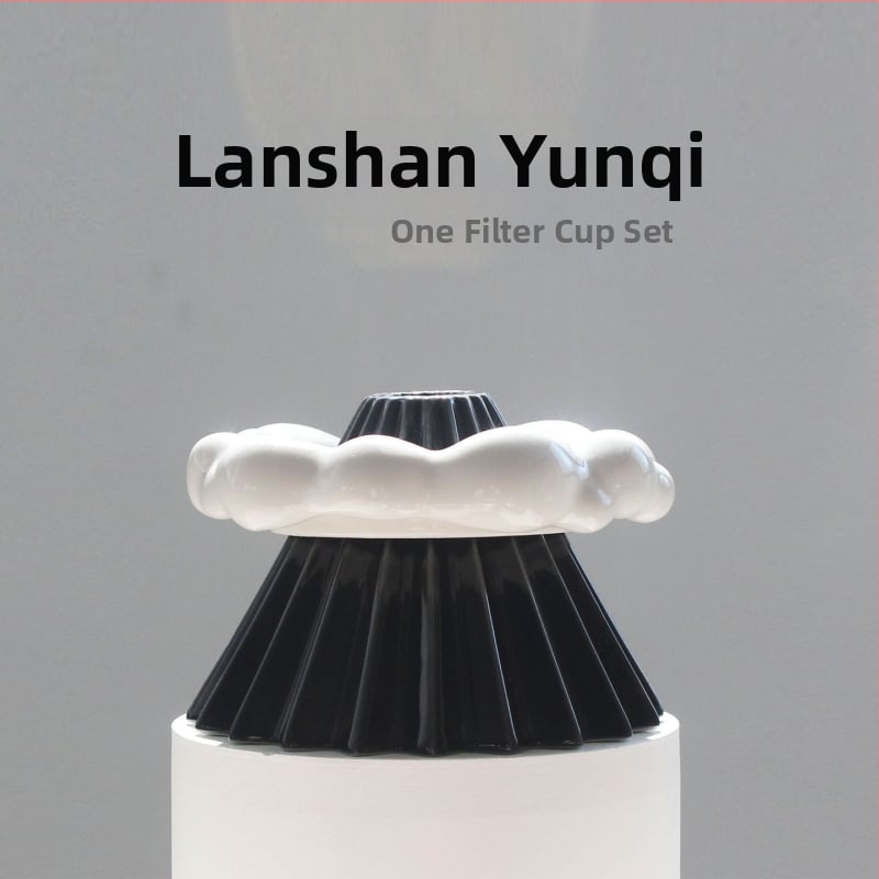 Керамичен V60 дрипър за кафе, малък размер, Origami стил, държач за филтър White Cloud