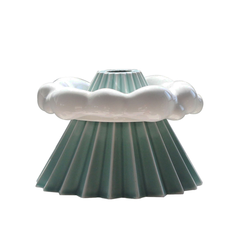 Керамичен V60 дрипър за кафе, малък размер, Origami стил, държач за филтър White Cloud