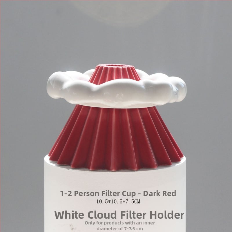 Керамичен V60 дрипър за кафе, малък размер, Origami стил, държач за филтър White Cloud