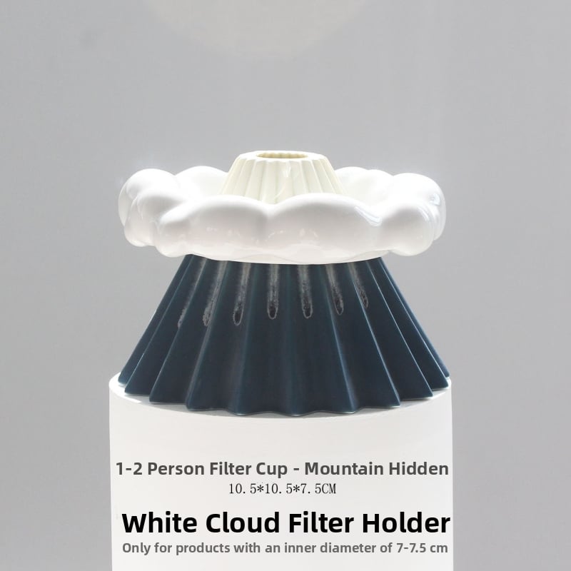 Керамичен V60 дрипър за кафе, малък размер, Origami стил, държач за филтър White Cloud