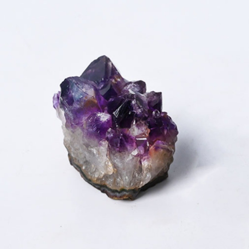 Prilagođeni prirodni ametistni klaster – mineralni uzorak i difuzni kamen za aromu, ručna izrada kristalni ukras