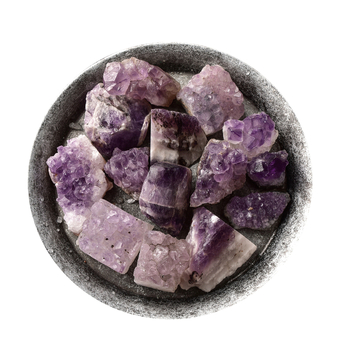Ametistni klaster – mineralni uzorak, sirov kamen za difuzor aromaterapije, dekorativni kristalni ukras