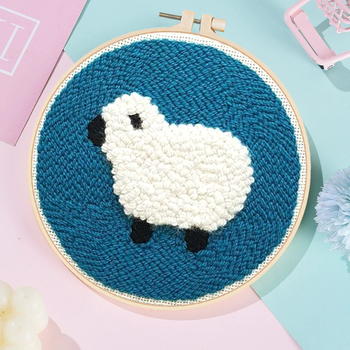 DIY комплект за кръстат бод: бродерия със щампи и рисуване с прежда за релаксация