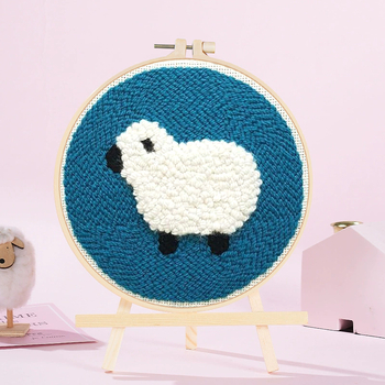 DIY комплект за кръстат бод: бродерия със щампи и рисуване с прежда за релаксация