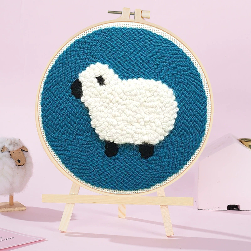 DIY комплект за кръстат бод: бродерия със щампи и рисуване с прежда за релаксация