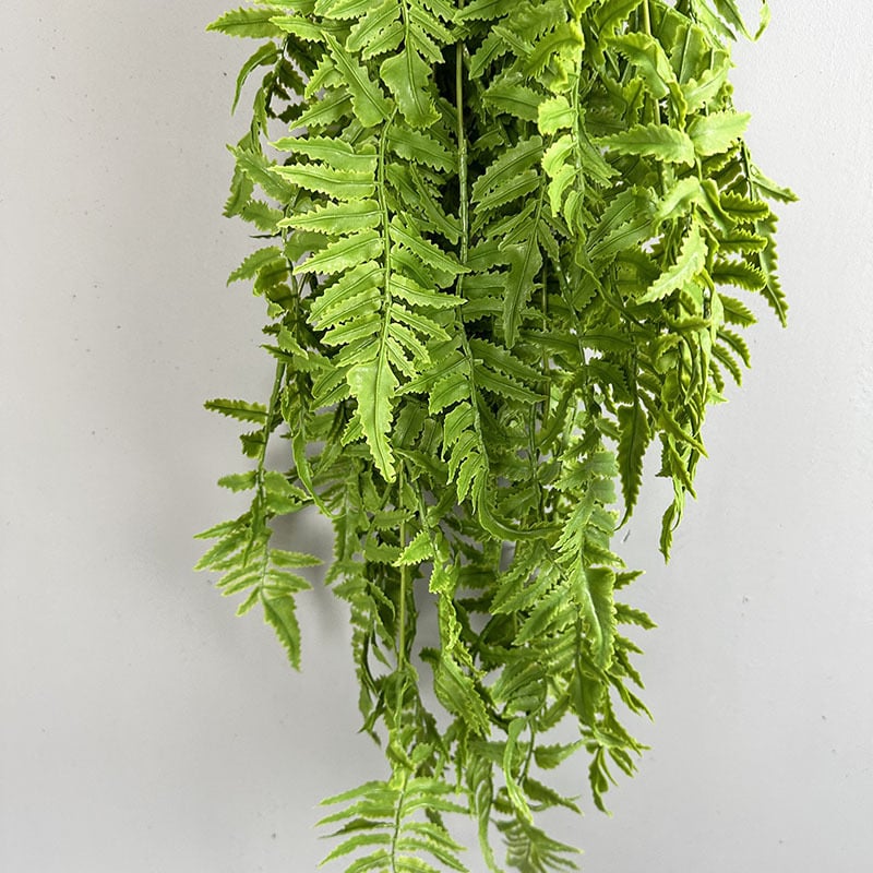 Ratan artificial și plante verzi pentru decor mural cu ferigă și flori