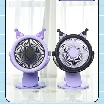Sanrio Kuromi Meimei Rabbit USB клип-фен, преносим настолен вентилатор за общежитие и офис
