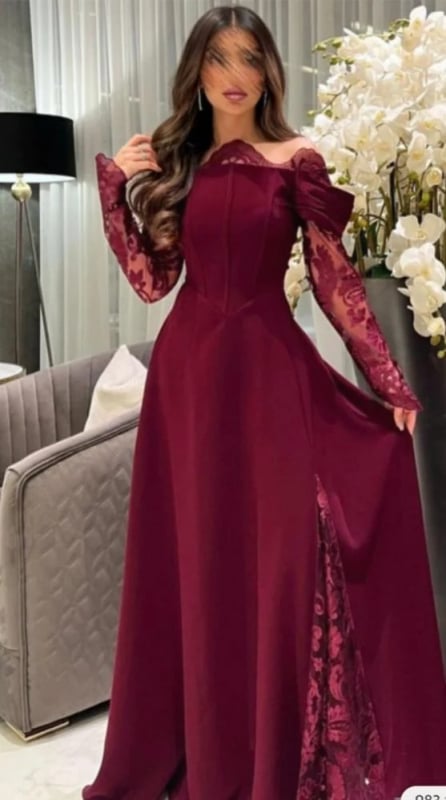 Večernja haljina s jednim ramenom, duga, jednobojna, elegantna i luksuzna za vjenčanja i formalne događaje