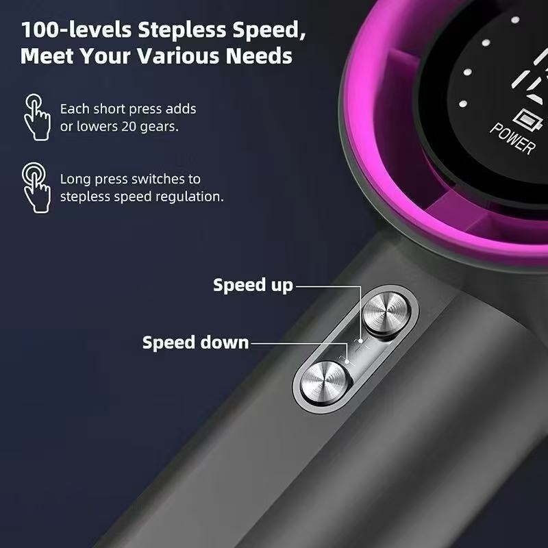 S001 Високоскоростен USB мини ръчен вентилатор с вградена батерия 2000–4000 mAh, 6 лопатки, настолен вентилатор