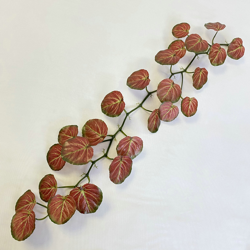 1,2 m кръгла Begonia ратанова — стенен декор, висящо растение, изкуствена зеленина