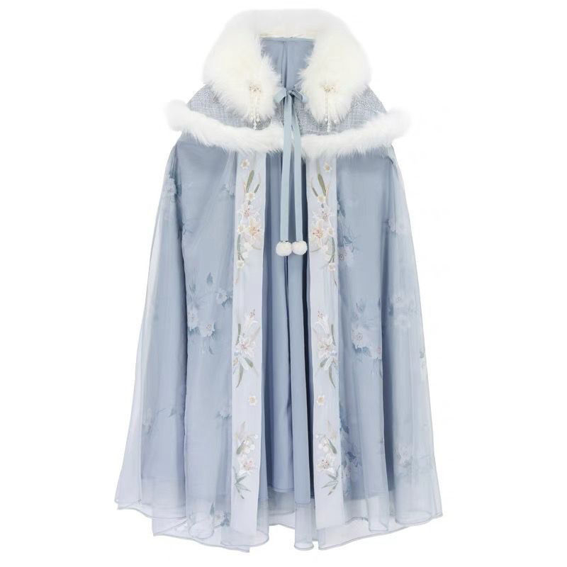 Ženski Hanfu set inspiriran dinastijama Wei, Jin i južnih i sjevernih dinastija; eterični drevni stil, gornji dio s ravnim rubom i širokim rukavima, set s suknjom
