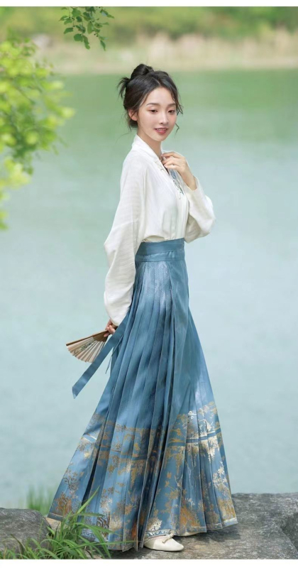 Ljetni Hanfu za žene: novi jednostavni set s printom, lagana suknja