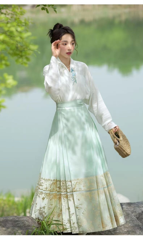 Ljetni Hanfu za žene: novi jednostavni set s printom, lagana suknja