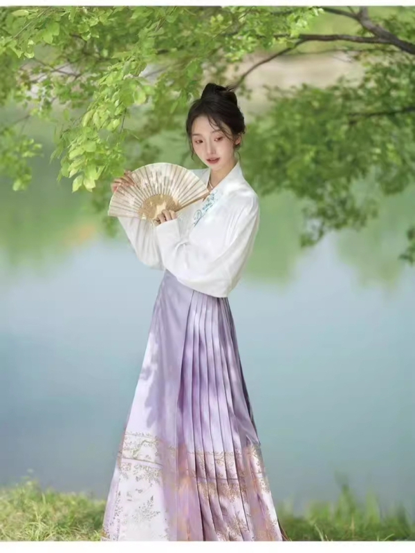 Ljetni Hanfu za žene: novi jednostavni set s printom, lagana suknja