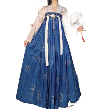 Ženski Hanfu u kineskom stilu Tang dinastije, komplet s gornjim dijelom do prsa i suknjom za ljeto