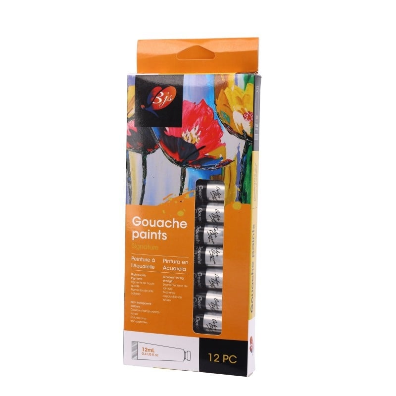 Baroque komplet od 12 boja, 12 ml akvarel, guaš, akril i uljne boje u aluminijskim tubama za početnike DIY crtanje