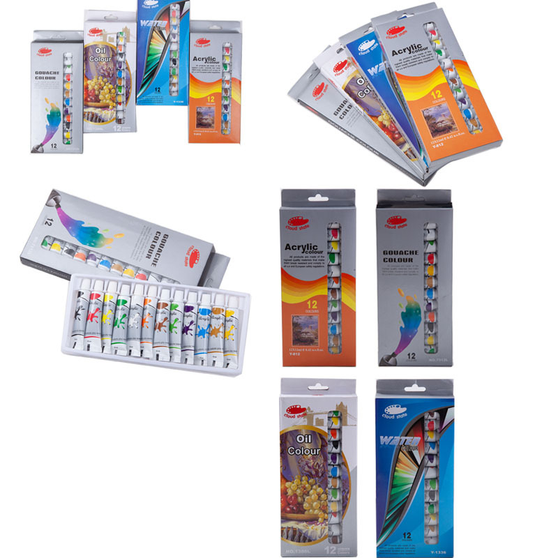 Set pigmenata, 12 boja, 12 ml za akril, uljnu, akvarel i gouache – za skice