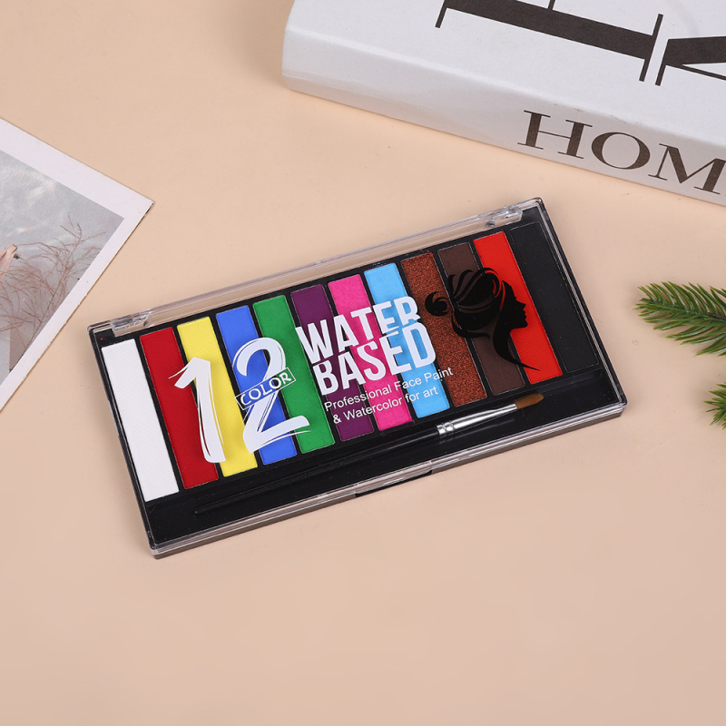 Set od 12 vodotopnih uljnih boja za crtanje tijela, scenski makeup i plesnu umjetnost