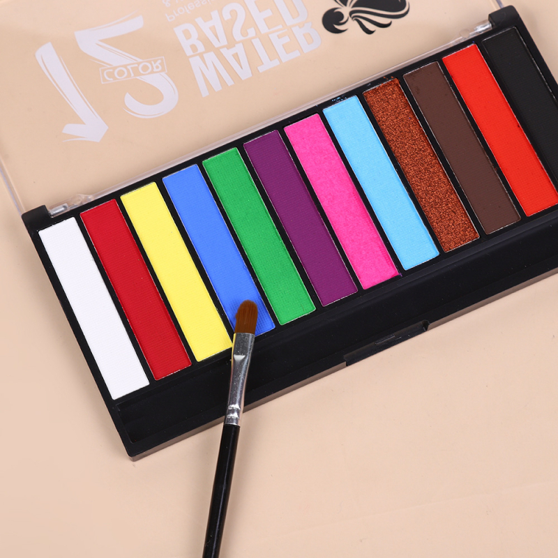 Set od 12 vodotopnih uljnih boja za crtanje tijela, scenski makeup i plesnu umjetnost