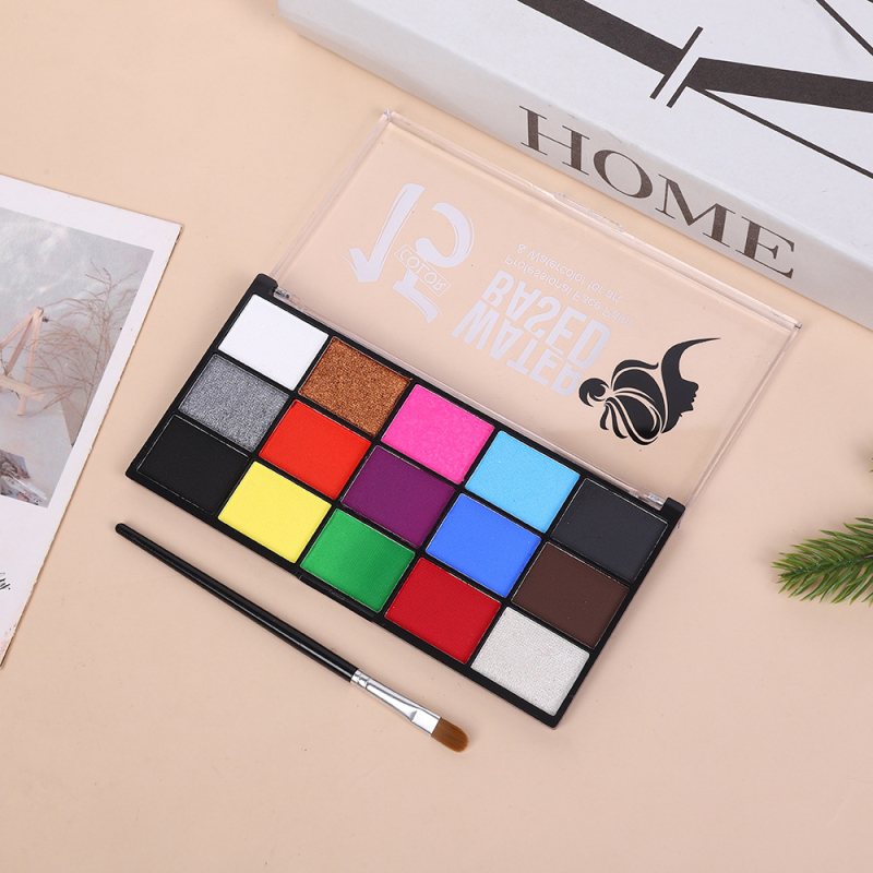 Set od 12 vodotopnih uljnih boja za crtanje tijela, scenski makeup i plesnu umjetnost