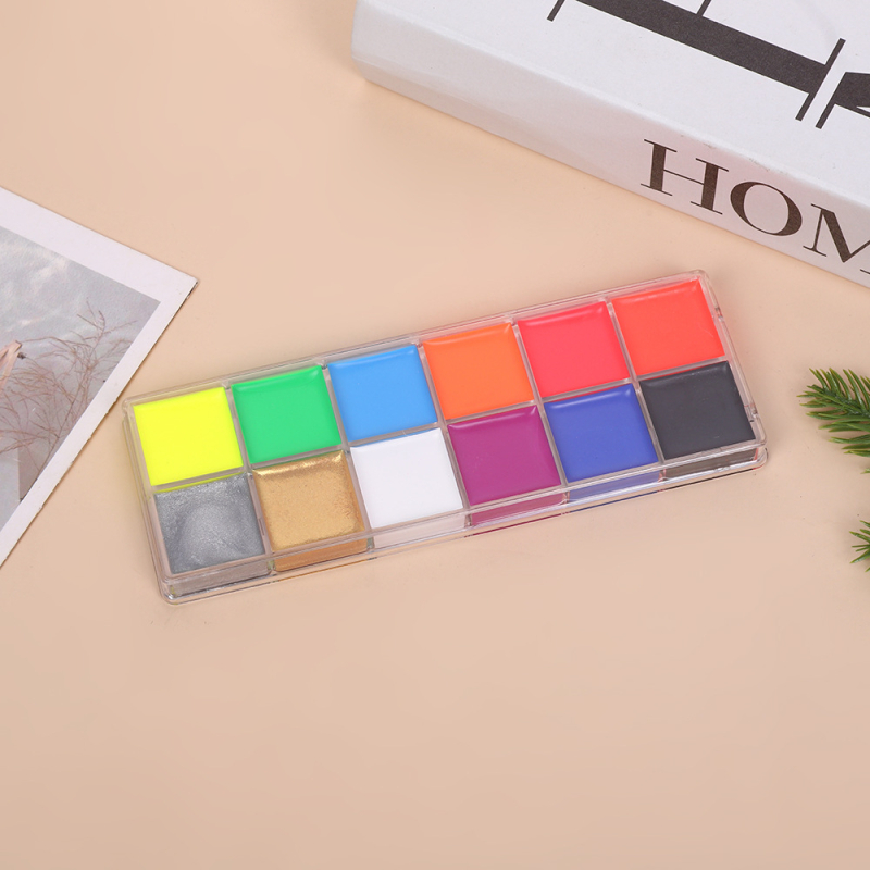 Set od 12 vodotopnih uljnih boja za crtanje tijela, scenski makeup i plesnu umjetnost
