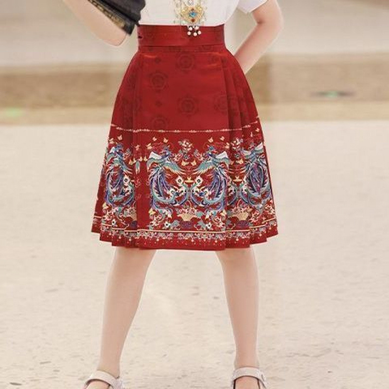 Hanfu set za djevojčice s Mamian suknjom, kineski stil Ming dinastije