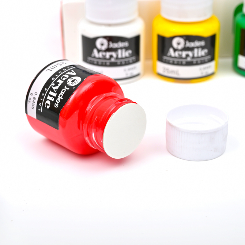 Set boja za djecu: vodene boje (akvarel), akrilne boje, gouache i uljane boje za tekstil i staklo, 25 ml po pigmentu, kutija s 6 boja