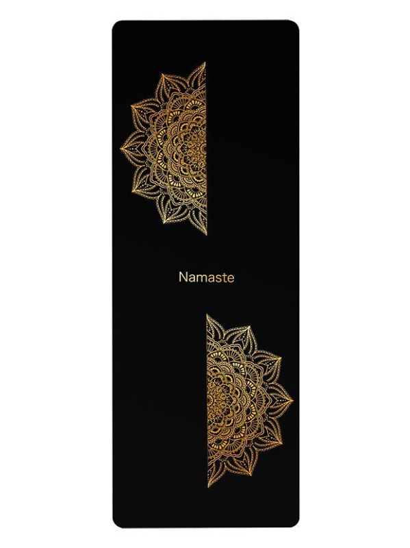 5 mm debela protivklizna joga podloga od PU i prirodnog kaučuka, dimenzije 183 × 68 cm, pogodna za jogu, fitness i ples, s integriranim vodilnim linijama
