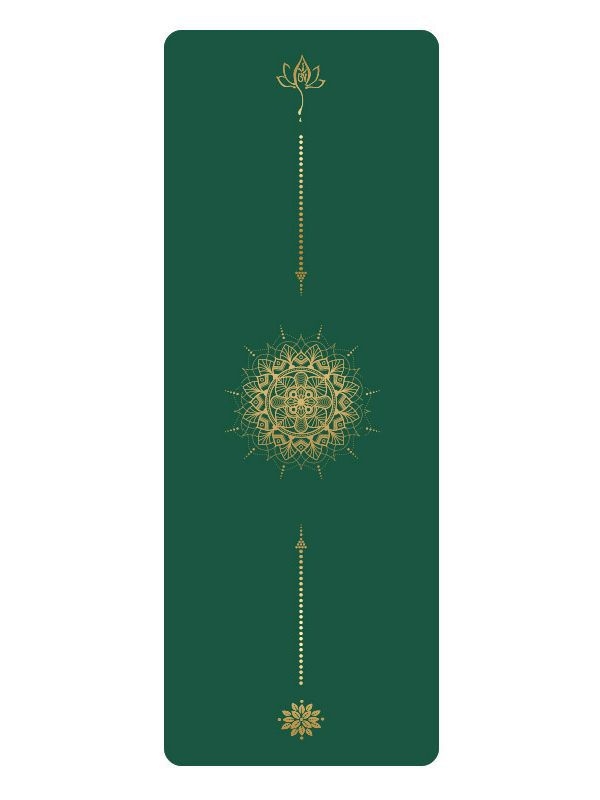 5 mm debela protivklizna joga podloga od PU i prirodnog kaučuka, dimenzije 183 × 68 cm, pogodna za jogu, fitness i ples, s integriranim vodilnim linijama