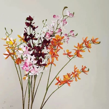 With Yang изкуствена орхидея Phalaenopsis мини — копринено цвете за домашна декорация, подходящо за сватби и фотосесии