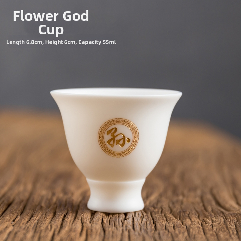 Jadeitový porcelán, minimalistická osobná šálka na čaj s gravírovaním, biela, darčekový set v krabičke Baijiaxing