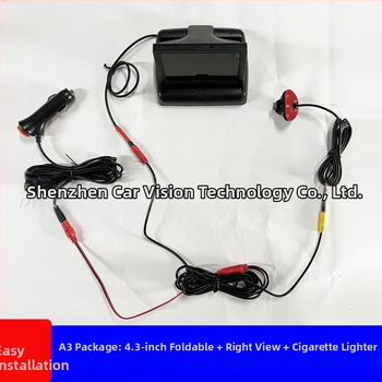 12V HD systém monitorovania pravej slepej zóny s kamerovým setom pre pravý pohľad a 4,3-palcový displej